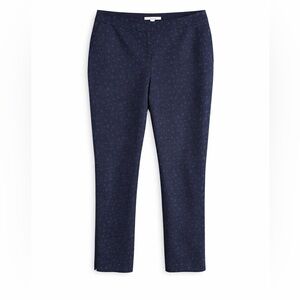 Boden Black & Blue Leopard Classic High Rise Trouser Pants